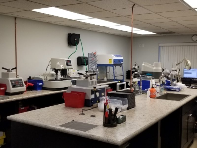 Fully equipped Metallurgical laboratory.